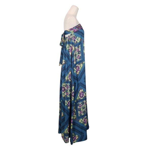 Free People Serendipity Wide Leg Jumpsuit Blue Sz Medium - Picture 5 of 10